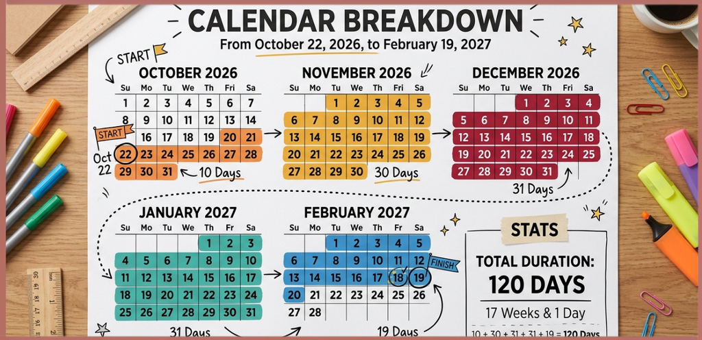 October 22, 2026, to February 19, 2027