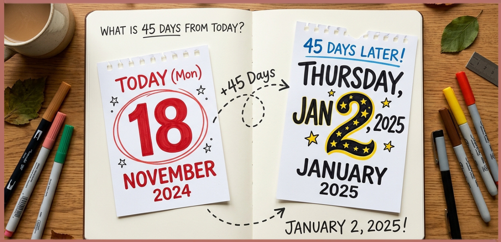 What Is 45 Days From Today? Exact Date, Calendar Guide, and Planning Tips