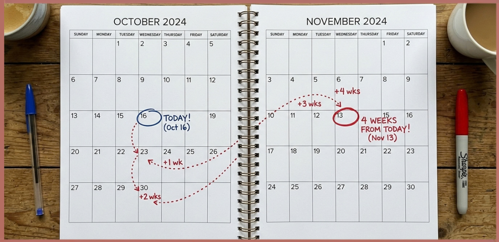 What Is 4 Weeks From Today?