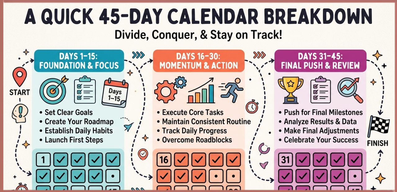 45-Day Calendar Breakdown