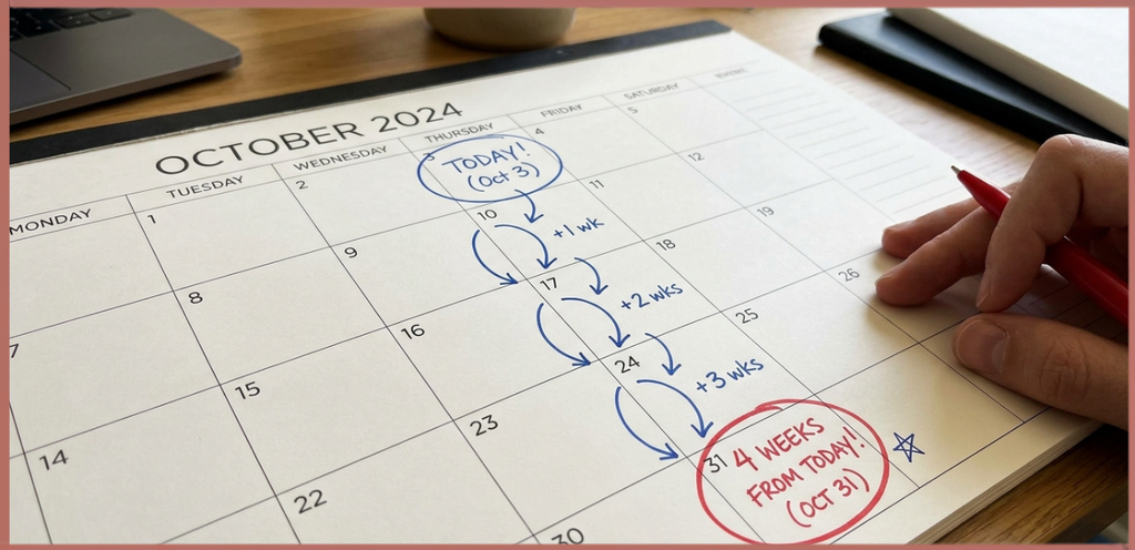 What is 4 Weeks From Today?